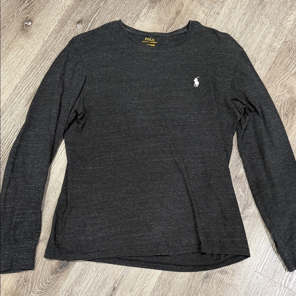 Polo by Ralph Lauren Men's Charcoal Long Sleeve Tee